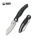 Kubey Knife Drake Liner Lock Folding Knife 3.7in Aus 10 Blade Black G10 Handles - KU239A