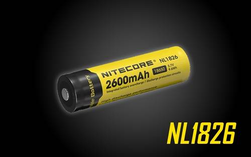 NItecore NL1826 2600MAH 3.7V 18650 Rechargeable Battery