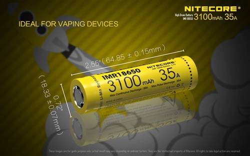 Nitecore IMR 3100 MAH 35A 18650 Rechargeable Batteries For Vaping Devi Nitecore IMR 3100 MAH 35A 18650 Rechargeable Batteries For Vaping Devi