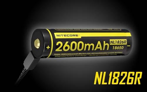 Nitecore NL1826R 2600MAH USB Rechargeable 18650