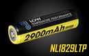 Nitecore Nl1829LTP Low Temp Resistant Rechargeable 18650 Li-Ion Battery 2900MAH