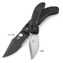 Benchmade Mini Onslaught 746BK front view – 3.45″ 154CM black clip-point folding knife