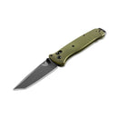 Benchmade 537GY-1 Bailout Folding Knife – CPM-M4 Tanto Blade, Woodland Green Aluminum, USA Made
