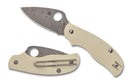 Spyderco Urban Ivory Damasteel Sprint Run 2.44in Damasteel DS93X Steel Blade Ivory G-10 Handles