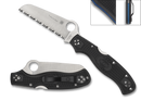Spyderco C14FSBKBL3 RESCUE™ 3 Lightweight Thin Blue Line Serrated