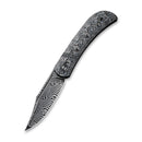 Civivi C2015DS-1 Appalachian Drifter Slip Joint Folding Knife 2.96in Damascus Steel Blade - Black Rose Pattern Handle