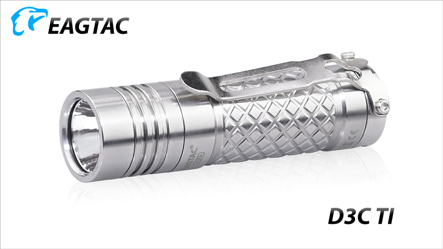 EAGTAC D3C Clicky Titanium 800 Lumen Flashlight CREE XM-L2 LED