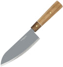 Condor Kondoru Kitchen Santoku 6.5 in 1095 High Carbon Steel Blade Hickory and Walnut Handle