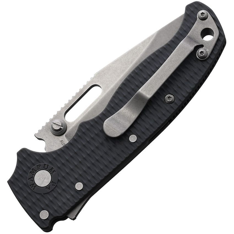 Demko Knives AD20.5 Clip Point Shark Lock Grivory Handles 3in AUS10A Steel Blade - Gray