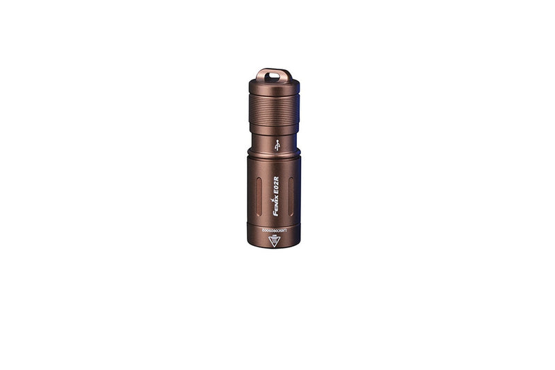 Fenix E02R Rechargeable Keychain Flashlight 200 Lumens - Brown
