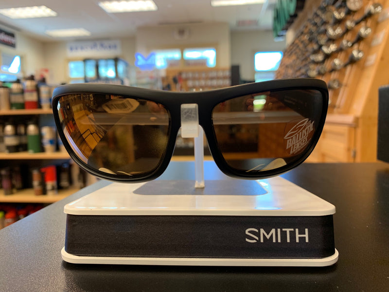 Smith Optics Drop Elite Tactical ChromaPop Polarized Sunglasses-Matte Black - ChromaPop Polarized Bronze Mirror