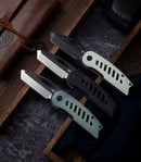 Bestech Knives Explorer Folding Knife 2.87in D2 Black Stonewash Steel Blade - BG37E