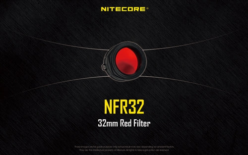 Nitecore 32mm Red Flashlight Filter for P20iX P20i and P20i UV
