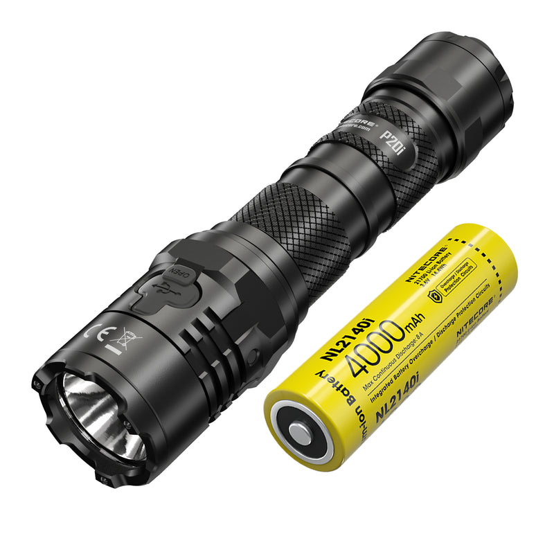 Nitecore P20i 1800 Lumen USB-C Rechargeable LED Flashlight 1 * 21700 Battery -  Luminus SST-40-W LED