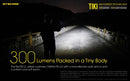 Nitecore Tiki LE 300 Lumen Rechargeable Keychain Flashlight - Red/Blue Lights