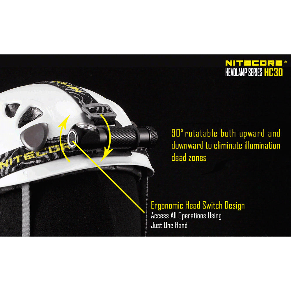 Nitecore HC30 1x 18650 / 2x CR123 1000 Lumens CREE XM-L2 LED