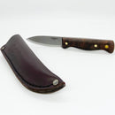 Condor Bushlor Full Tang Fixed Blade Fixed 4.3in 1075 High Carbon Steel Blade With a Walnut Hardwood Handle and a Hand Crafted Leather Sheath - GoingGear.com