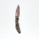 Dwyer Custom Goods DCG BBNL Recurve Bowie Folding Knife CarTech CTS XHP Alloy Blade Molten Titanium Handles