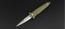 Artisan Cutlery Hornet Liner Lock Knife Green G-10 Curve (3.54" SW D2)