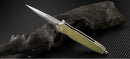 Artisan Cutlery Hornet Liner Lock Knife Green G-10 Curve (3.54" SW D2)