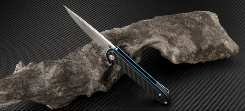 Artisan Cutlery Shark Liner Lock Knife Carbon Fiber (3.2" SW D2)