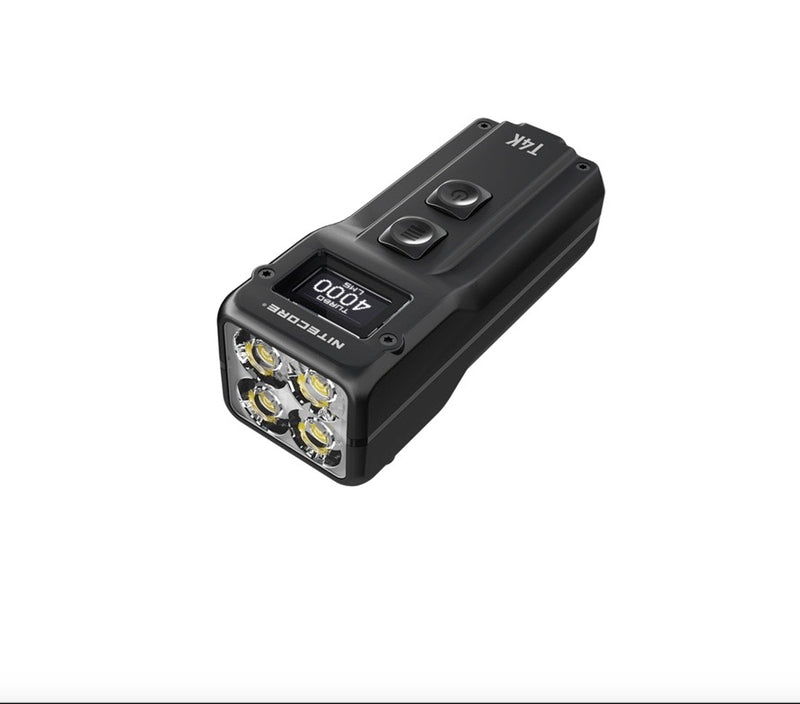 Nitecore T4K 4000 Lumen Keychain Type-C Rechargeable Flashlight Digital OLED Display
