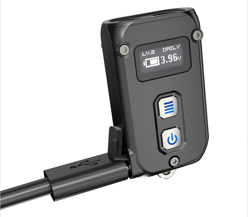 Nitecore Tini 2 500 Lumen Keychain Flashlight w/ OLED Display USB-C Rechargeable - Black