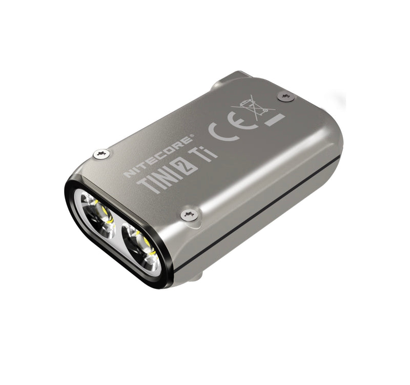 Nitecore Tini 2 500 Lumen Keychain Flashlight w/ OLED Display USB-C Rechargeable - Titanium