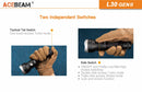 Acebeam L30 4,000 lumen Gen II 6000k Rechargeable Flashlight 1 x 21700 Battery