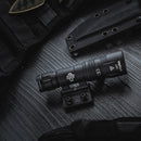 Weltool W35A Rail Mount Tactical Flashlight 86000 Candela 1 * 18350 USB Rechareable Battery - Black