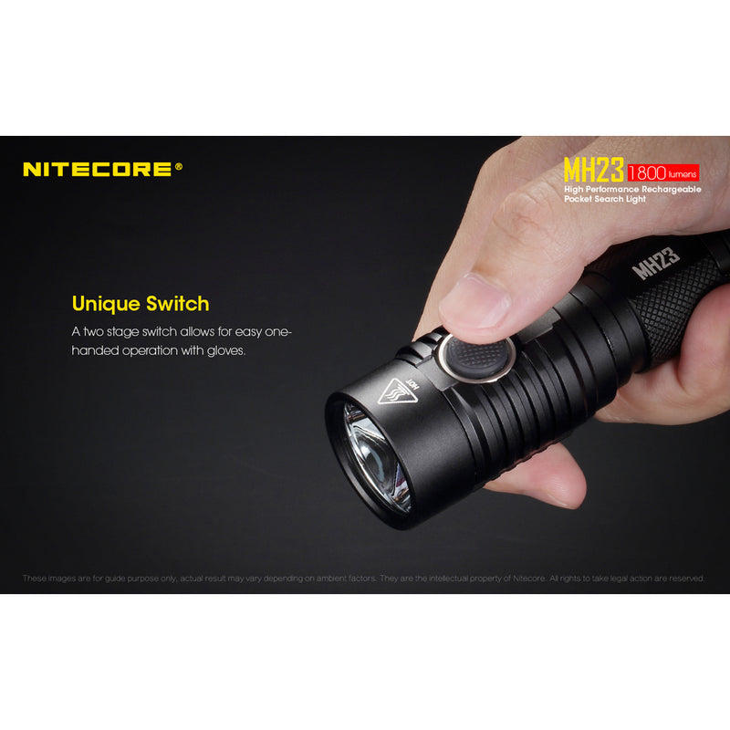 Nitecore MH23 1800 Lumen Micro-USB Rechargeable Flashlight CREE XHP35 HD LED