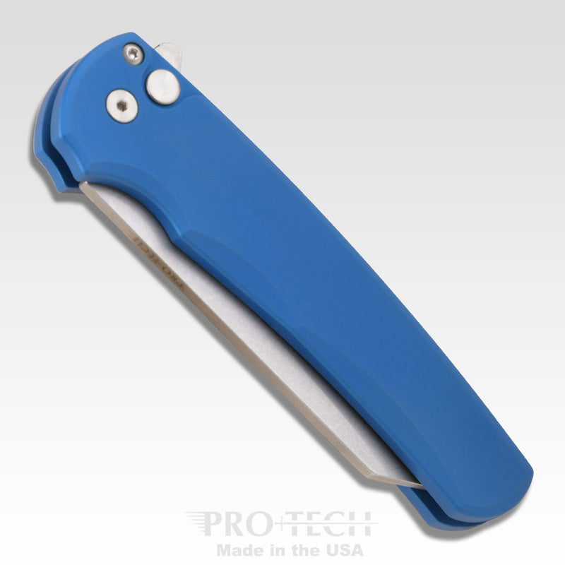 Pro-Tech Knives Malibu Folding Knife 3.25in 20cv Steel Blade Blue Handles - 5201-Blue