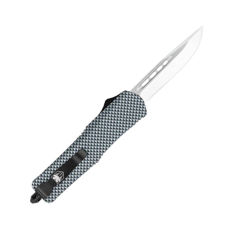 CobraTec FS-3 Medium Carbon Fiber OTF Knife - D2 Steel 3in Dagger Blade