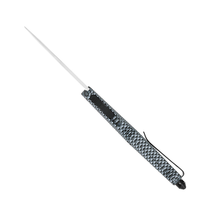 CobraTec FS-3 Medium Carbon Fiber OTF Knife - D2 Steel 3in Dagger Blade