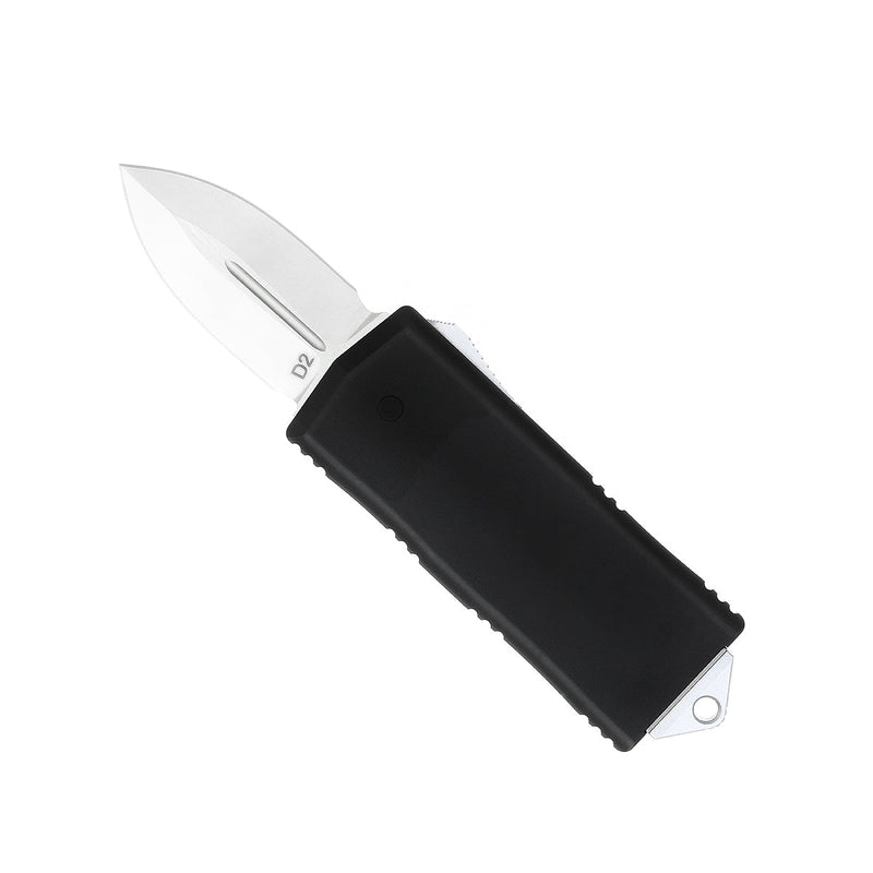 CobraTec OTF Money Clip Dual Action Knife D2 Steel 1.75in Blade - Black