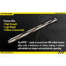 NiteCore NTP10 Titanium Tactical Pen with Tungsten Steel Tip