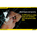 NiteCore NTP10 Titanium Tactical Pen with Tungsten Steel Tip