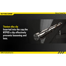 NiteCore NTP10 Titanium Tactical Pen with Tungsten Steel Tip