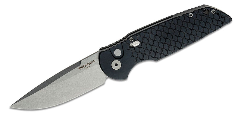 Pro-Tech TR-3 MC1 Tactical Response 3 Folding Knife 3.375in Magnacut Steel Blade Fish Scale Milled Aluminum Handles