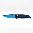 Pro-Tech TR-3-SB Tactical Response 3 Black Handle w/ Grooves 3.5in Clip Point Sapphire Blade