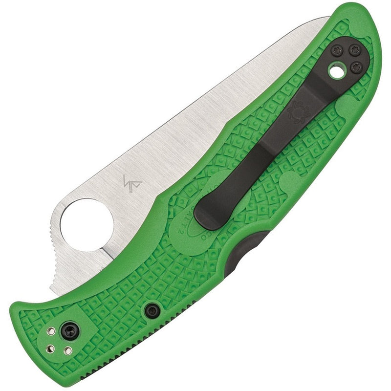 Spyderco Pacific Salt 2 Folding Knife Green FRN Handles 3.76in LC200N Steel Blade - C91FPGR2