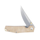 Giant Mouse Clyde Natural Canvas Handles w/ Brass Hardware 3in Elmax Steel Blade
