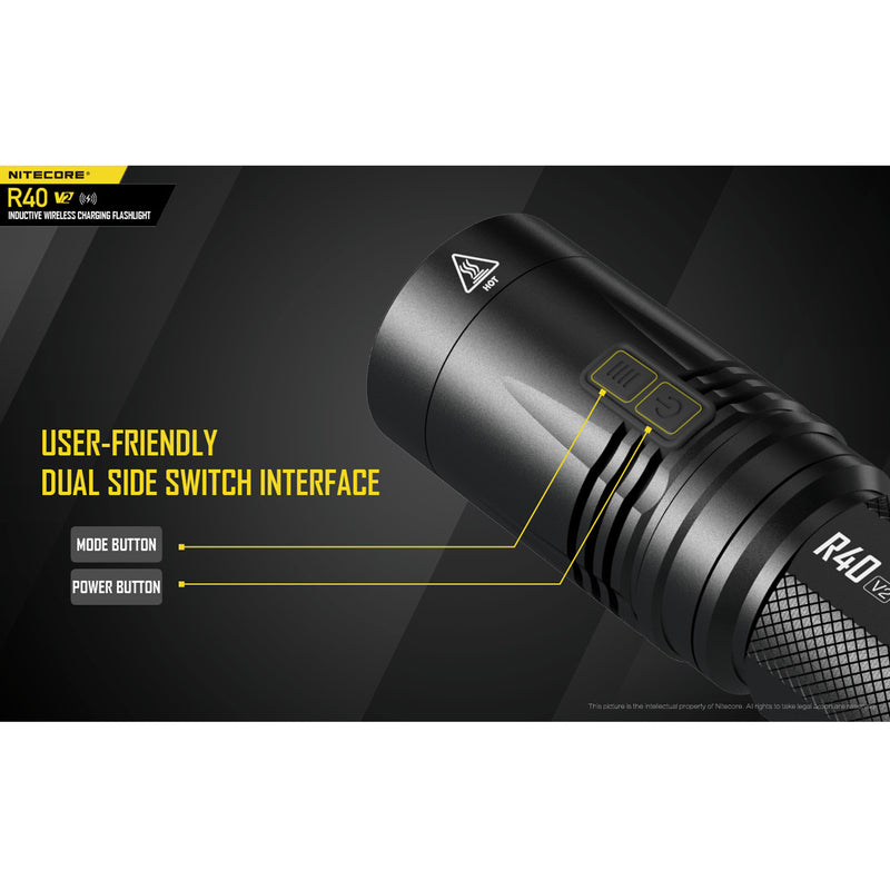 NITECORE R40 v2 1200 Lumen Rechargeable Flashlight Kit