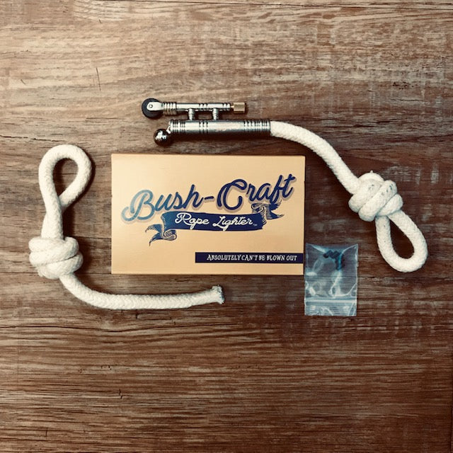 Bushcraft Rope Lighter - 2 Ropes and Extra Flint Included