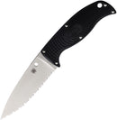Spyderco FB31SBK2 Enuff 2 Serrated Fixed Blade Knife 3.93in VG-10 Steel Blade