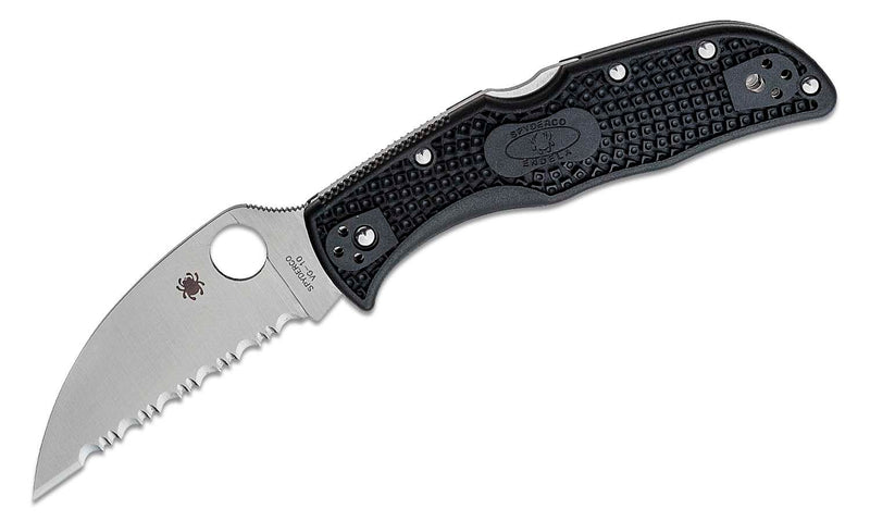 Spyderco Endela Wharncliffe Lightweight Folding Knife 3.4in VG-10 Steel Blade Black FRN Handles - C243FSWCBK