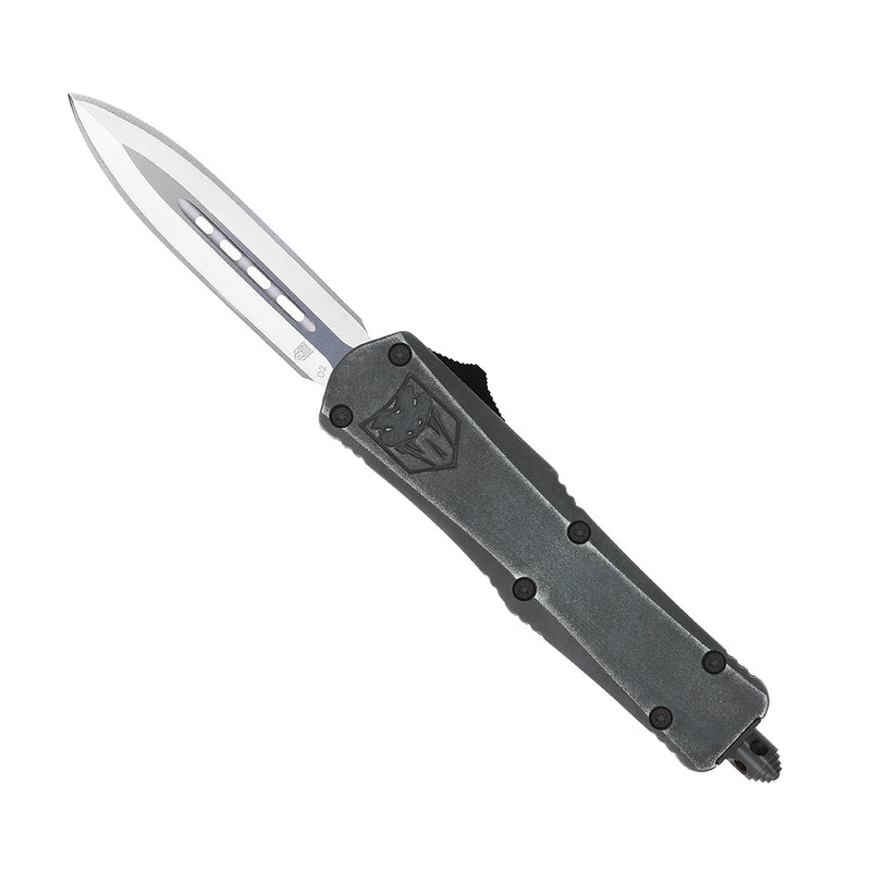 CobraTec FS-3 Small Stone Washed Handle OTF Knife - D2 Steel 2.75in Dagger Blade