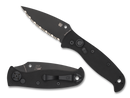 Spyderco Automatic C165GSBBK2 Autonomy 2 All Black Serrated Spyder Edge 3.50" LC200N Steel