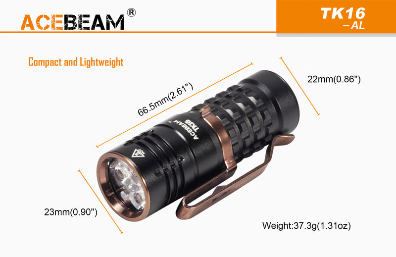 Acebeam TK16 CREE-XPG3 1,800 Lumen Flashlight