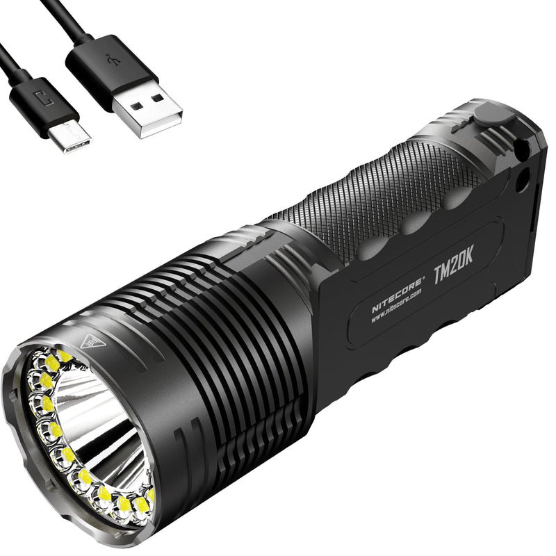 Nitecore TM20K 20000 Lumen Handheld USB-C Rechargeable Flashlight 19 x CREE XP-L2 LEDs